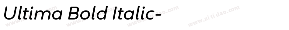 Ultima Bold Italic字体转换